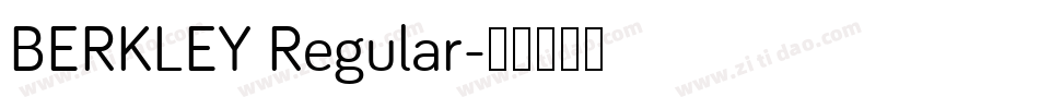 BERKLEY Regular字体转换